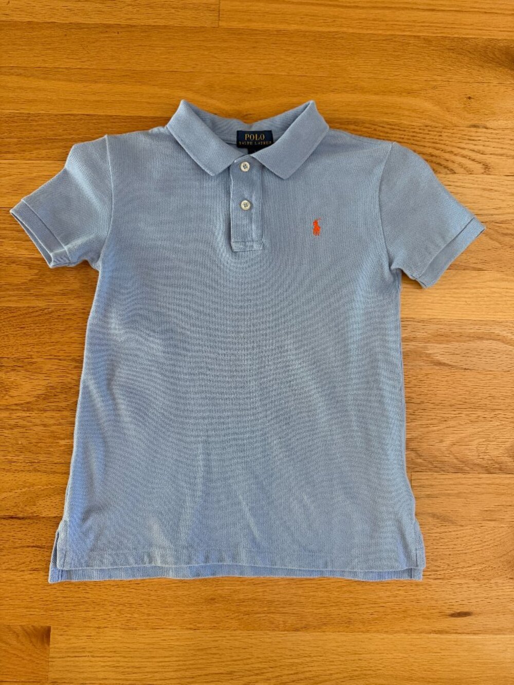 Polo Ralph Lauren Blue Mesh Polo Shirt Boys Size 7